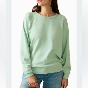Faherty cloud cotton crewneck sweatshirt - Jadeite